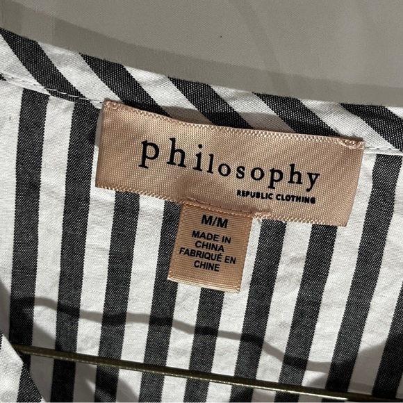 Philosophy Monochrome Striped Garment - Picture 3 of 3